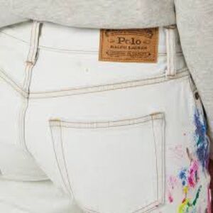 Polo Ralph Lauren Avery paint splattered Boyfriend Jeans 26”